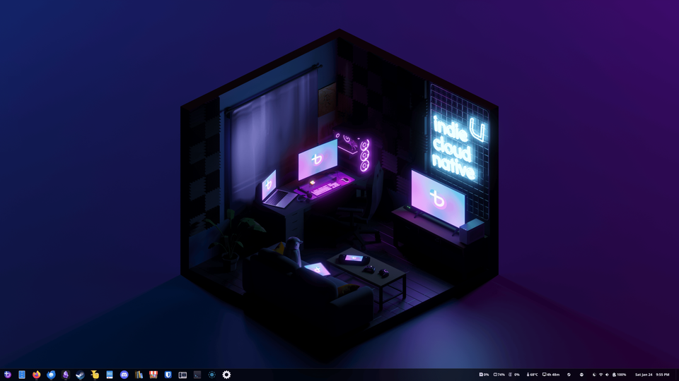 Screenshot of Bazzite Linux desktop